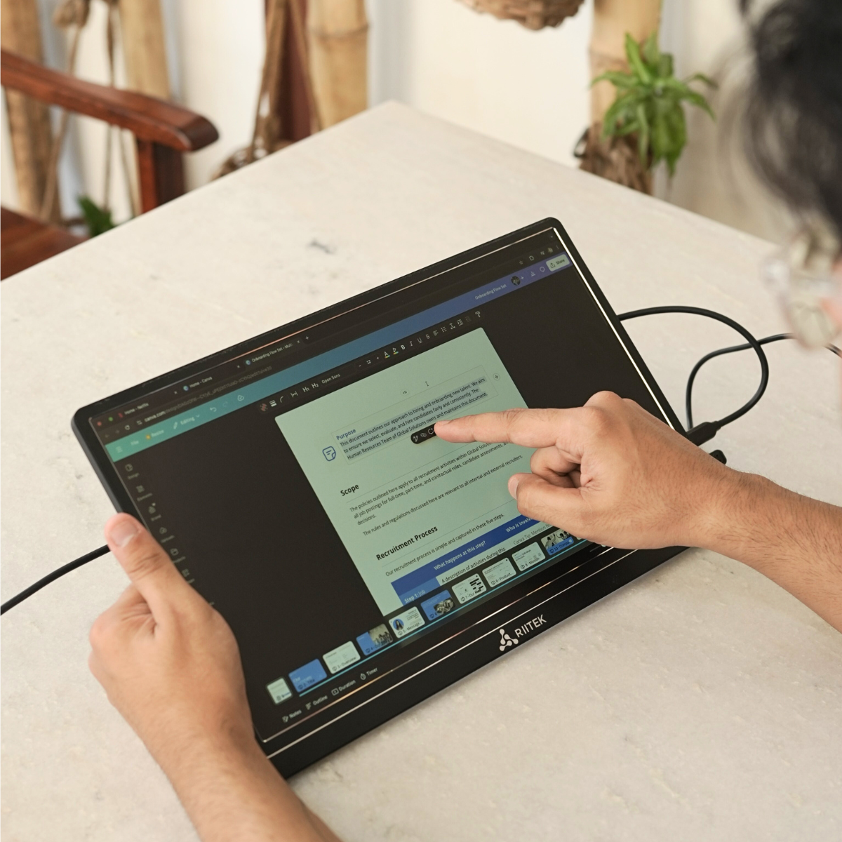 Riitek 15.6 Inch Portable Touchscreen Monitor