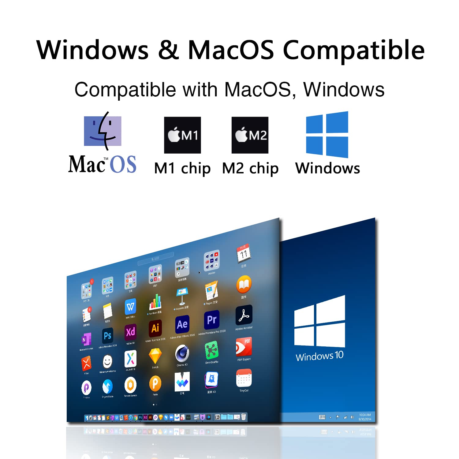 Riitek 13.3 Portable Tri-Screen Monitor for 13.3"-17.3