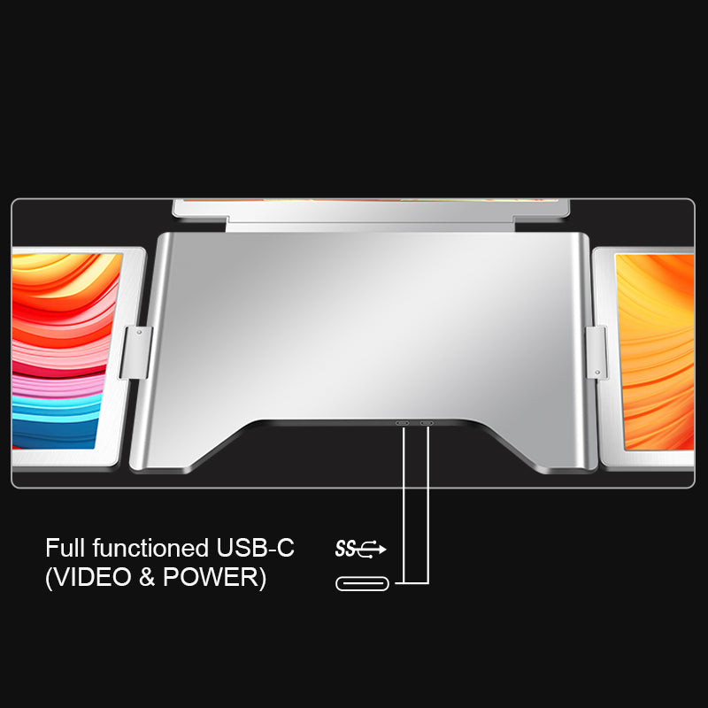 RIITEK 16" Quad Monitor Portable Laptop Screen Extender Display