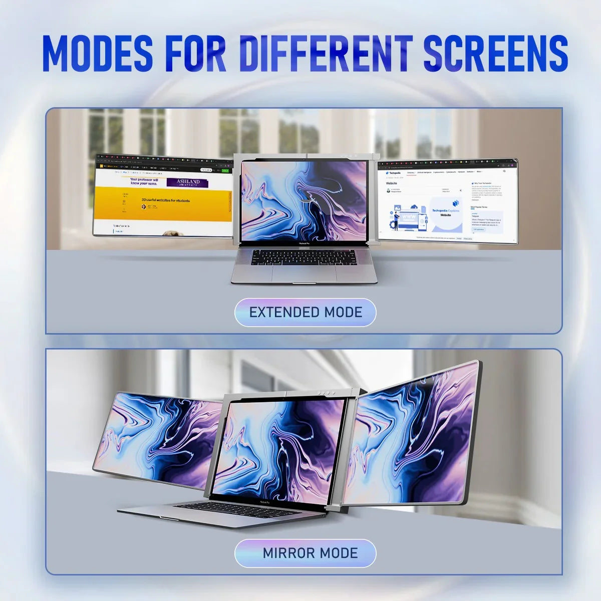 Tri-Screen Extendable Display