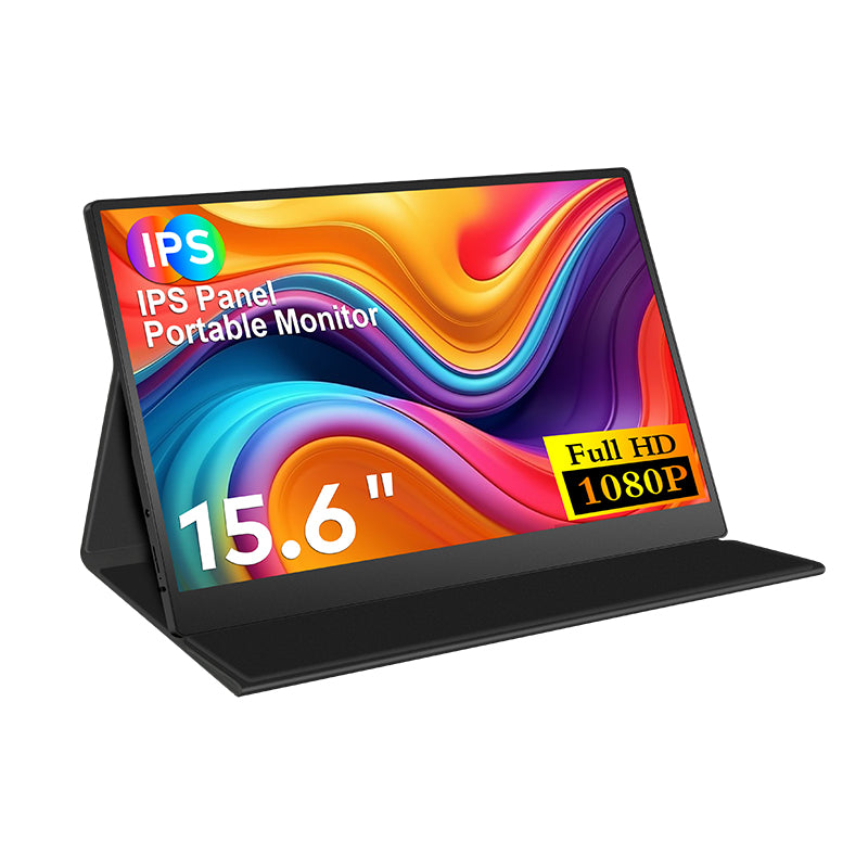 RIITEK 15.6 inch IPS portable monitor Full HD 1080P resolution, IPS panel label and vibrant colour display