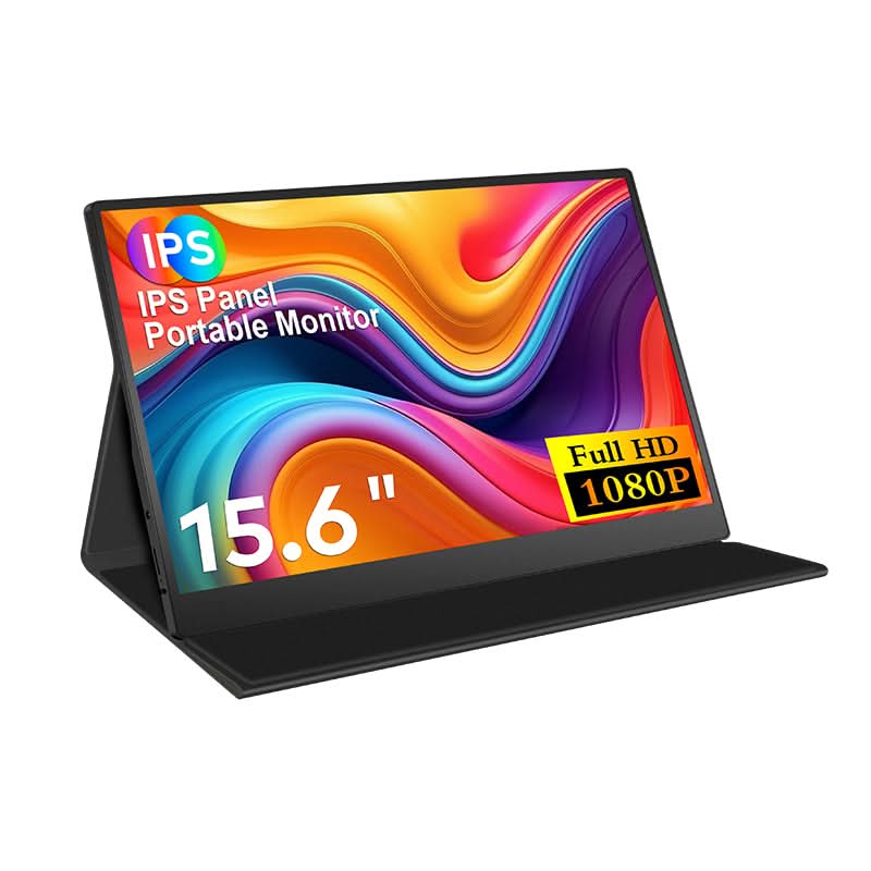 RIITEK 15.6 inch IPS portable monitor Full HD 1080P resolution, IPS panel label and vibrant colour display