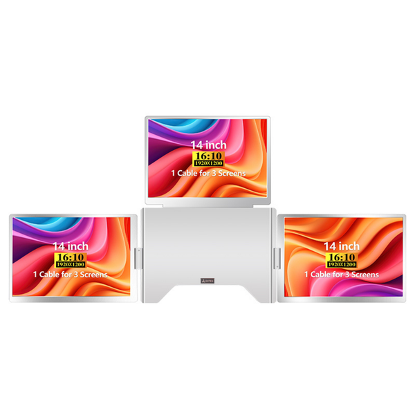 RIITEK 14" Quad Monitor Portable Laptop Screen Extender Display