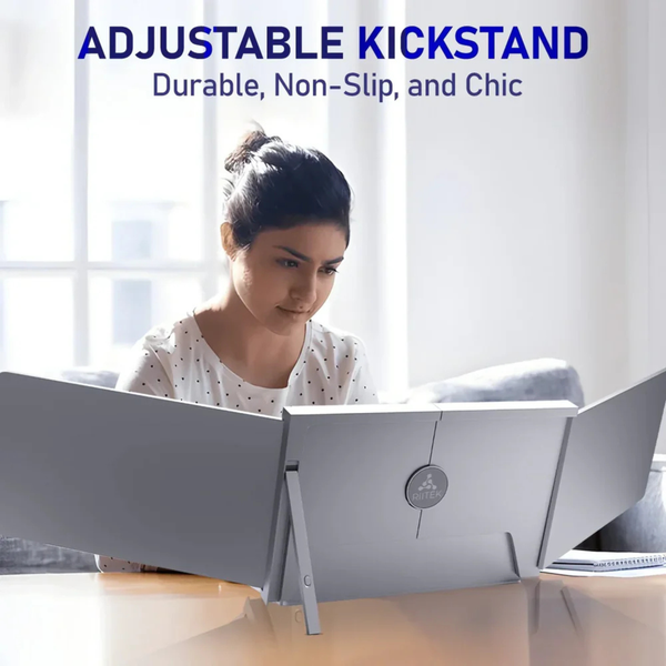 RIITEK 14" Tri-Monitor Portable Laptop Screen Extender Display Double Cable