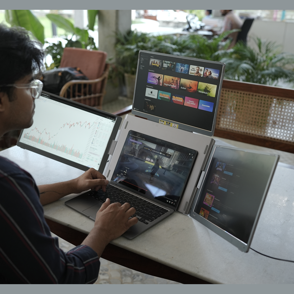 RIITEK 16" Quad Monitor Portable Laptop Screen Extender Display