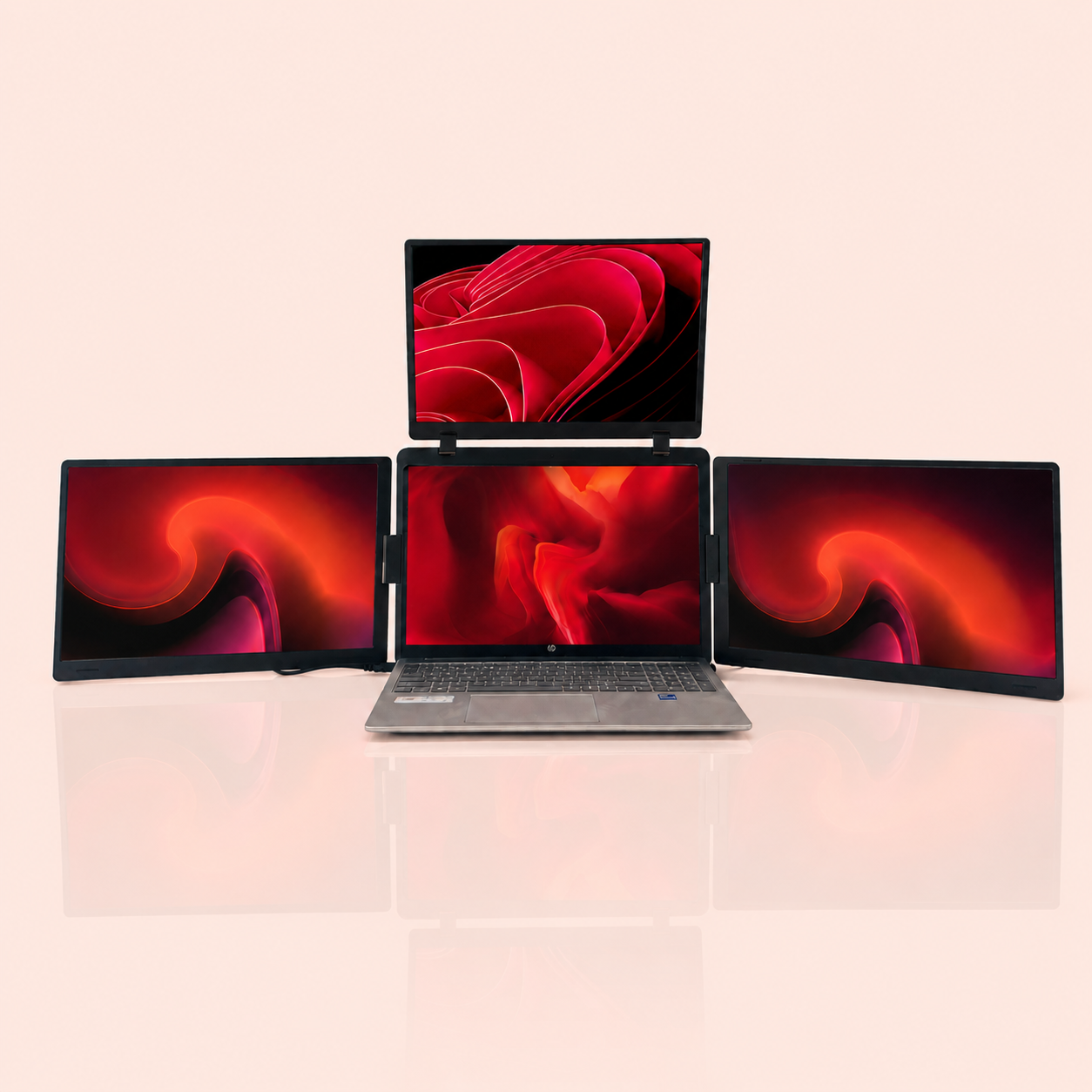 RIITEK 16" Quad Portable Monitor Laptop Screen Extender Display (Dark Grey)