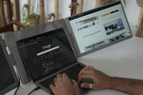 RIITEK 16" Tri-Monitor Portable Laptop Screen Extender Display