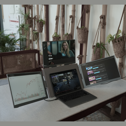 RIITEK 16" Quad Portable Monitor Laptop Screen Extender Display