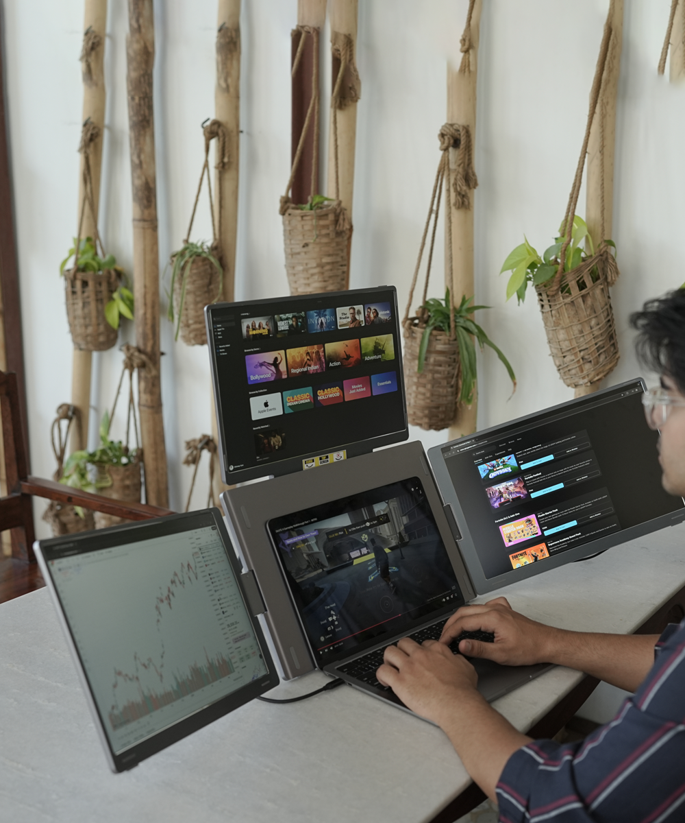 RIITEK 16" Quad Monitor Portable