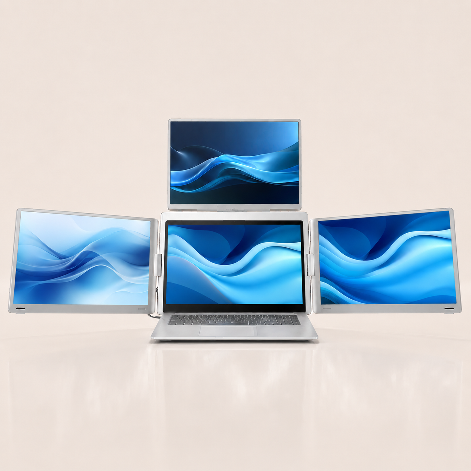RIITEK 14" Quad Portable Monitor Laptop Screen Extender Display