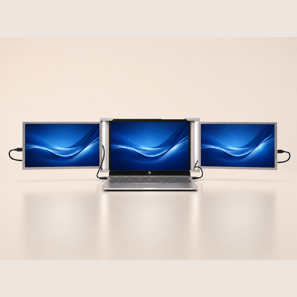 RIITEK 14" Tri-Portable Monitor  Laptop Screen Extender Display Double Cable