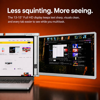 RIITEK 13.3 inch Tri Screen Monitor with Full HD displays for clearer viewing and easier multitasking