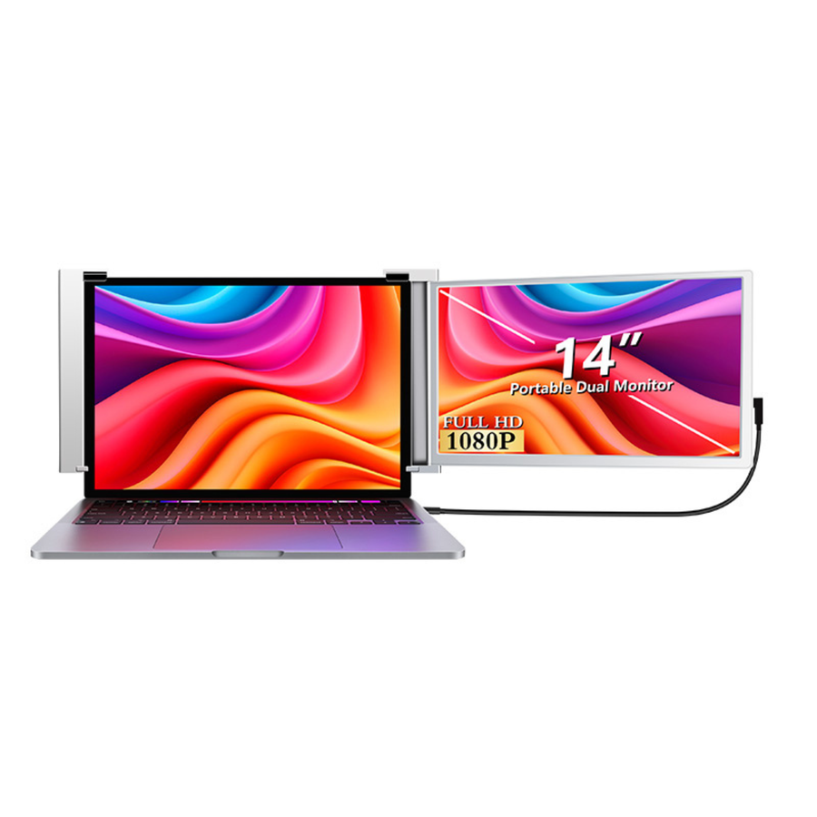 RIITEK 14 inch portable monitor the 14 inch Dual screen and Full HD display