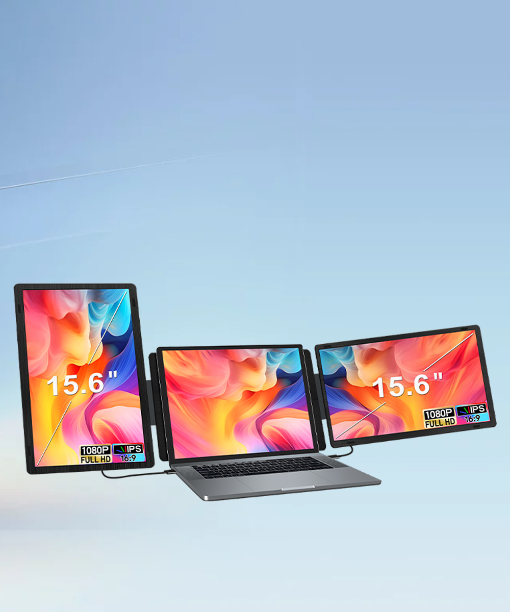 RIITEK 15.6" Tri-Monitor Portable